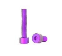 10pcs M3/M4/M5/M6 Colorful Aluminium Alloy Hexagon Socket Cap Machine Screws, M5x25mm