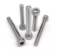 10pcs M3 M4 M5 M6 M8 304 A2-70 Stainless Steel DIN912 Hexagon Hex Socket Cap Allen Head Bolt Screw Lengthened Long 10-100mm(70mm,10pcs M5)