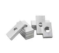 10Pcs M3 M4 M5 M6 M8 Square Nut Rectangular Nuts Thin Slider Block Nuts Zinc-Plated Carbon Steel Aluminum Profile Accessory (Color : 10pcs, Size : M6x20x12x4mm)