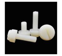 10pcs M3 M4 M5 M6 M8 White Nylon Plastic Insulated Knurl Slotted Head Adjust Toolless Thumbscrew Hand Tighten Thumb Screw Bolt(40mm,M4)