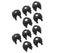10pcs M3 Stainless Steel Wire Rope Clip Clamp U Bolt Fastener Black | Secure Locking, Versatile Fit, High Strength, Easy Installation, Smooth Finish, for Trellis Fencing