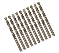 10Pcs M35 Cobalt Drill Bits,6mm/6.1mm/6.2mm/6.3mm/6.4mm/6.5mm High Speed Steel HSS Twist Dril-Bit Tool with Straight Shank for Drilling Hardened Metal, Stainless Steel, Cast Iron, Wood and Plastic(6mm