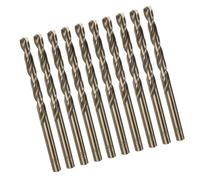 10Pcs M35 Cobalt Drill Bits,6mm/6.1mm/6.2mm/6.3mm/6.4mm/6.5mm High Speed Steel HSS Twist Dril-Bit Tool with Straight Shank for Drilling Hardened Metal, Stainless Steel, Cast Iron, Wood and Plastic(6.3