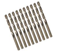 10Pcs M35 Cobalt Drill Bits,6mm/6.1mm/6.2mm/6.3mm/6.4mm/6.5mm High Speed Steel HSS Twist Dril-Bit Tool with Straight Shank for Drilling Hardened Metal, Stainless Steel, Cast Iron, Wood and Plastic(6.2