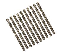 10Pcs M35 Cobalt Drill Bits,6mm/6.1mm/6.2mm/6.3mm/6.4mm/6.5mm High Speed Steel HSS Twist Dril-Bit Tool with Straight Shank for Drilling Hardened Metal, Stainless Steel, Cast Iron, Wood and Plastic(6.4