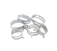 10pcs M4.5/5/6/7/8/9/10/11/12-37mm Hose Clamps Fuel Line Water Pipe Clamp Hoops Air Tube Fastener Spring Clips Galvanized(M6 10pcs)