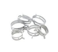 10pcs M4.5/5/6/7/8/9/10/11/12-37Mm Hose Clamps Fuel Line Water Pipe Clamp Hoops Air Tube Fastener Spring Clips Galvanized(M6)
