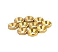 10Pcs M4 Anodized Countersunk Head Washers Aluminum Alloy Gold for Installation Accessories
