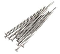 10pcs M4 Flat Head Tapping Long Wood Screw Stainless Steel Cross Countersunk Head Self Tapping Long Screws, M4, 170mm