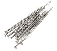 10pcs M4 Flat Head Tapping Long Wood Screw Stainless Steel Cross Countersunk Head Self Tapping Long Screws, M4, 130mm