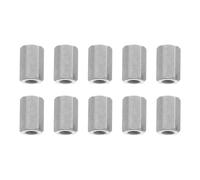 10pcs M4 Hex Coupling Nut, 10mm Internally Threaded Connector | M4 X 0.7 Pitch, 7mm Width Hexagon Shape, for Control Boxes and Machine Screws