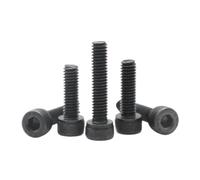 10pcs M4 M5 DIN912 Black Grade 12.9 Carbon Steel Hex Hexagon Socket Cap Head Screw Bolt L:5-100mm(75mm,M4 x10pcs)