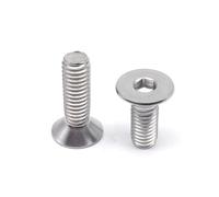 10PCS M4 M5 M6 304 A2 Stainless Steel Hexagon Hex Socket Head Flat Countersunk Allen Bolt Screw(25mm,M6 (10pcs))