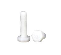 10pcs M4 M5 M6 M8 M10 White Nylon Hexagonal Screw Plastic Insulated Metric Threaded External Hex Head Bolt Length 6~50mm(M4x20mm-100pcs)