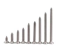 10pcs M4-m8 Phillips Flat Head Tapping Long Wood Screw, M6(10pcs), 60mm
