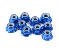 10PCS M4 Nylon Hex Lock Nut,Flange Nuts,Nylon Insert Self-Lock Aluminum Nuts,Hex Flange Lock Nuts