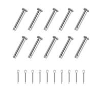 10Pcs M4 x 25 Clevis Pins, 304 Stainless Steel Single Hole Flat Head Hitch Pins for Trailer Latch, Machinery, Furniture & Industrial Equipment