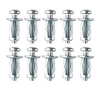 10Pcs M4x20 Plasterboard Fixings Hollow Cavity Metal Anchors Fixings, Heavy Duty Hollow Wall Anchors Plugs Expansion Screw Bolts for Drywall Sheetrock Wall Fixings