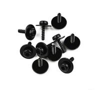 10PCS M5-2.2x20mm Torx Pan Head Sems Tapping Screw Bolt, with 20mm Washer for Ford Focus Engine Shield Air Dam Deflector Mouldings Trim Black Replacement Part