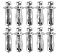 10Pcs M5*25 Hollow Wall Anchor, Hex Petal Nuts Expansion Nut Heavy Duty Plasterboard Fixings Anchors Screws for Drywall Sheetrock Thin Sheet Steel Plate