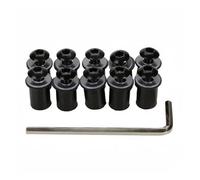 10PCS M5 Fairing Wind Screen Screw Bolt Kit Windshield Mounting Nut Bolt Compatible With YZF R15 R25 R125 R1 600R(10 pcs Black)
