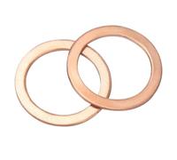 10pcs M5-M22 Solid Copper Washer Shim Flat Ring Gasket Rings Seal Plain Spacer Washers Fastener(M12x16x1mm)