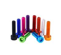 10PCS M5 M6 Hex Hexagon Socket Cap Head Machine Screw Bolts Colourful Aluminum Alloy 7075 Allen Length 6-40mm(Rose Red,M6 x 40mm)