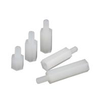 10pcs M5 M6 White Spacing Screw Plastic For Motherboard Fixed Nylon Standoff Spacer Pillar(50mm,M6(Thread 8mm)-10pcs)
