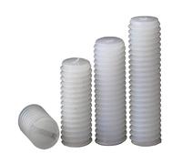 10pcs M5 Metric Thread White Nylon PA66 Plastic Insulated Slotted Flat Point End No Head Headless Grub Bolt Set Screw(15mm)