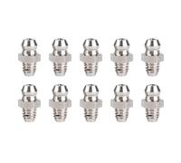 10Pcs M6*1 Grease Nipples, Hydraulic Grease Fittings with Straight Angles, Stainless Steel Grease Nipple for Grease Gun