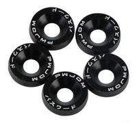 10PCS M6 gasket screws with washers for battery guard, fender, and license plate frame fixing, long lasting performance and leak prevention (black)