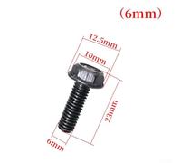 10pcs M6 M7 M8 Left Hand Thread Hex Flange Screw for Saw Blade Cutting Machine, Carbon Steel Anti-Thread Bolt, Galvanized Black Fasteners(6mm)