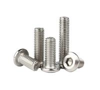 10pcs M6 M8 304 Stainless Steel Flat Hex Hexagon Socket Head Furniture Rivet Screw Connector Joint Bolt(20mm,M8 x10pcs)