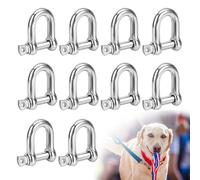 10PCS M6 Stainless Steel D Shackle Set - Heavy Duty Link Hook Shackle with Screw Pins - Thick D-Shackles Lock Rigging, Sailing,Camping,DIY Projects - Traction Hook Accessory