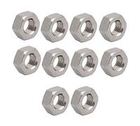 10pcs M6 x 0.75mm Pitch Metric Fine Thread 304 Stainless Steel Hex Nuts