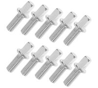 10pcs M6x15mm Drum Key Bolts for Bass Pedal Shaft Repair | Silver Plated Iron, Smooth No Burrs Finish, Quick Tightening, for Rehearsal Maintenance and Spare Replacement