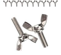 10pcs M8*40MM Butterfly Wing Bolts Stainless Steel Wing Nuts and Bolts Heavy Duty Hand Twist Tighten Fasteners Screws for DIY Tools