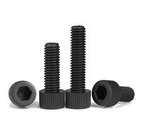 10pcs M8 Black Nylon Hexagon Hex Socket Head Screw Cup Head Knurled Plastic Bolt For Insulation Use(40MM_M8 (10PCS))