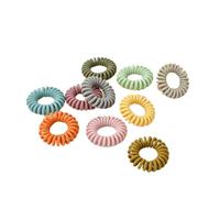 10Pcs Macaron-colored Coiled Hair Tie Small Matte Finish Simple Minimalist Elastic For Women