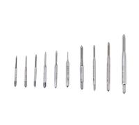 10pcs Machine Hand Tap Set, High Speed Steel, M1 to M3.5 Sizes, Coarse Thread - Durable Construction, Heat Material, Precision Threading Taps for Metal Working