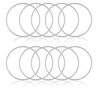 10PCS Macrame Hoops Ring for Dream Catchers, Gold/Silver Macrame supplies, 2.95 In Dream Catchers Kit, Wreath Hoop Rings for Home Decorations DIY Crafts and Wall Hanging Crafts(Silver)