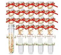 10PCS Magical Reindeer Food Kit with Matching Card, Plastic Tube, Red Ribbon Roll, Christmas Eve Tradition for Kids, Holiday Party Favor, Fun Christmas Eve Activity, Stocking Stuffer