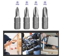 10Pcs Magnetic Alloy Steel Screwdriver Bits PH1 PH2 PH3 Set for Electronics Repair 25mm Long (PH3)