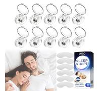 10Pcs Magnetic Anti Snore Nose Clip & 90Pcs Nasal Strips Set, Soft Silicone Snoring Aid for Adults, Reusable Sleep Device to Improve Breathing, Travel-Friendly Anti Snoring Nose Clip for Quiet Nights