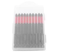 10PCS Magnetic Crossed Screwdriver Bit Set Fine Tooth Design High Torsion S2 Alloy Steel for Woodworking and Machinery