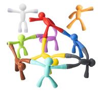 10PCS Magnetic Figures Super Fun Magnetic People for Kids, Fridge Magnets Men, Colorful Mini Man Magnetic Toy, Cute Rubber Magnet Men Funny Magnets Flexible Magnets for Refrigerator, Door, Office