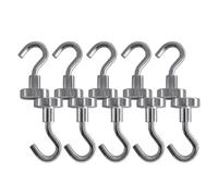10pcs Magnetic Grill Hooks 35Lbs Strong Locker Silver Magnet S-Hooks Essentials for Fridge Workplace Office Classroom Cabin Grill