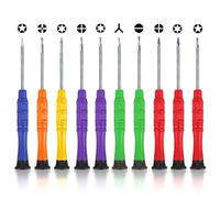 10Pcs Magnetic Mini Screwdriver Set Tiny Spectacle Watch Repair Screw Drivers Small Star Flat Head Screwdrivers Little Cracker Precision Screwdriver for Eye Glasses Phone Toys Jewellers Tools