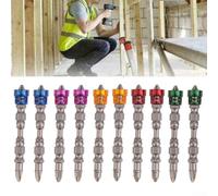 10pcs Magnetic Screwdriver Bits 65mm PH2 Double Headed Alloy Steel Compatible with Electric Screwdrivers and Drills