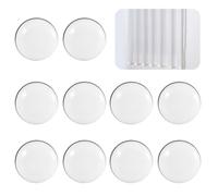 10PCS Magnetic Shower Curtain Weights, Outdoor Liner Magnets for Drapery to Avoid Blowing Around, Covered Heavy Duty No Sew Magnets for Hanging Christmas Decor (White)